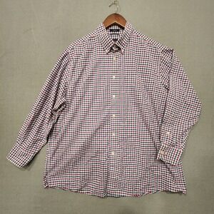 Dockers Red and Blue Checkered Casual Button Down Shirt